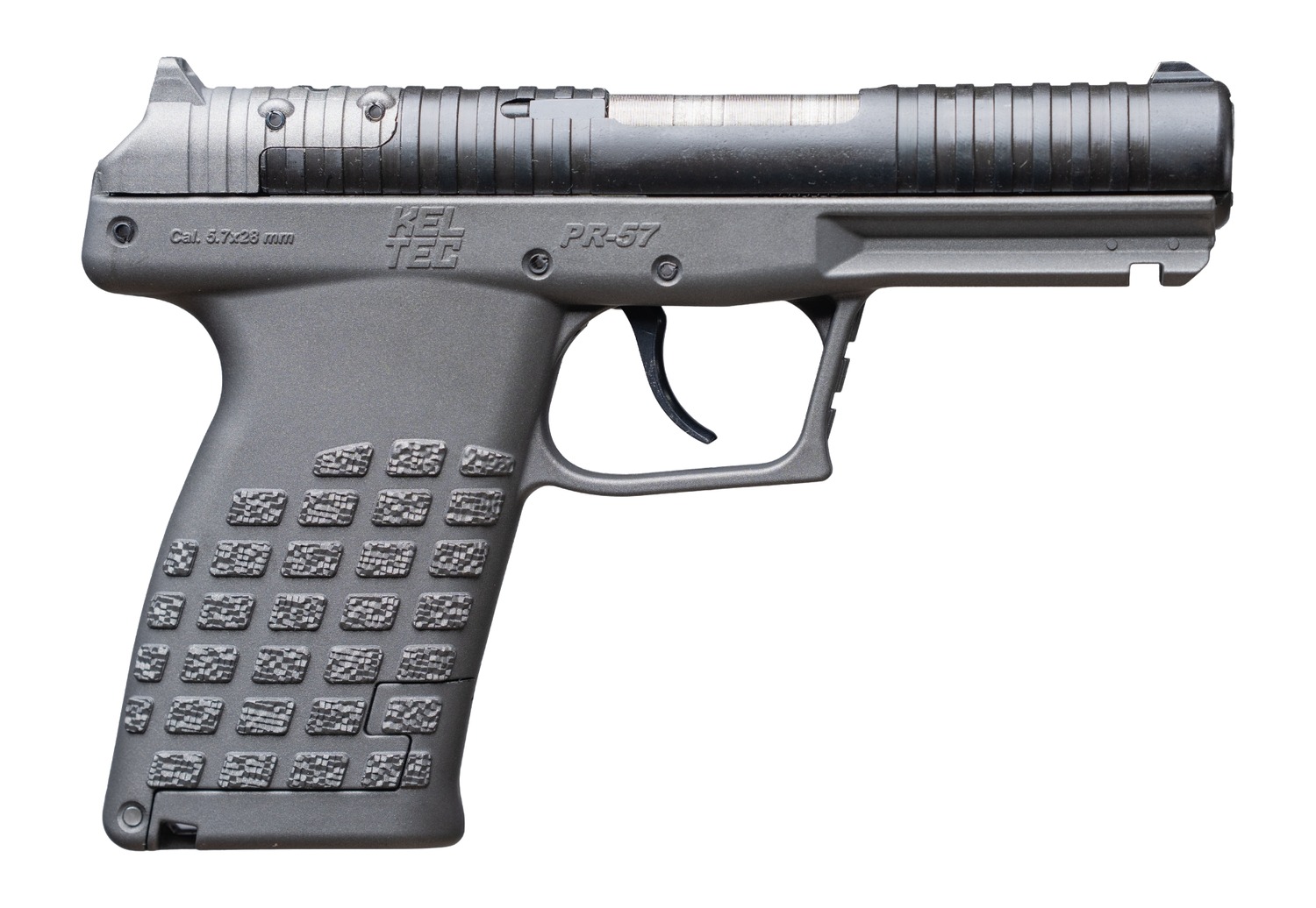 KELTEC PR57 5.7X28 PISTOL 4.64″BBL OPTIC READY, TUNGSTEN, 20+1, 2-STRIPPER CLIPS - No Credit Card Fees - Low, flat rate shipping
