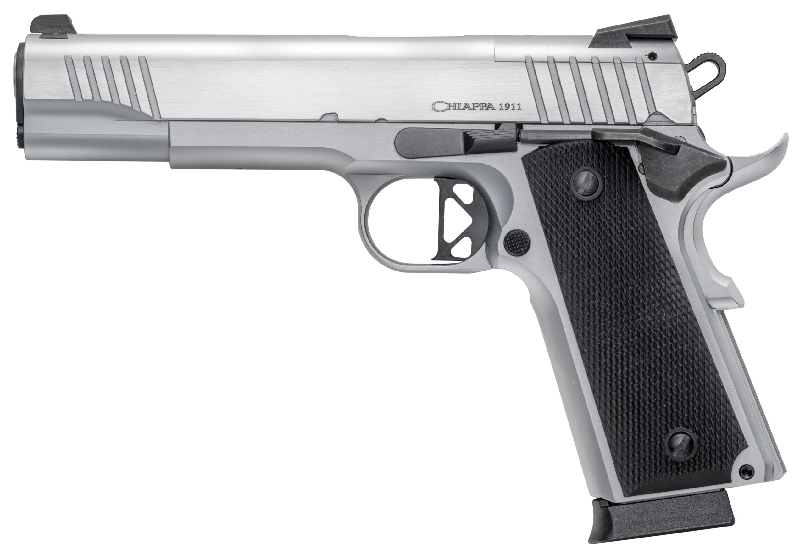 Chiappa 1911 Superior OR Handgun .45 ACP 8rd Magazine 5″ Barrel Stainless with Walnut Grips - No Credit Card Fees - Low, flat rate shipping