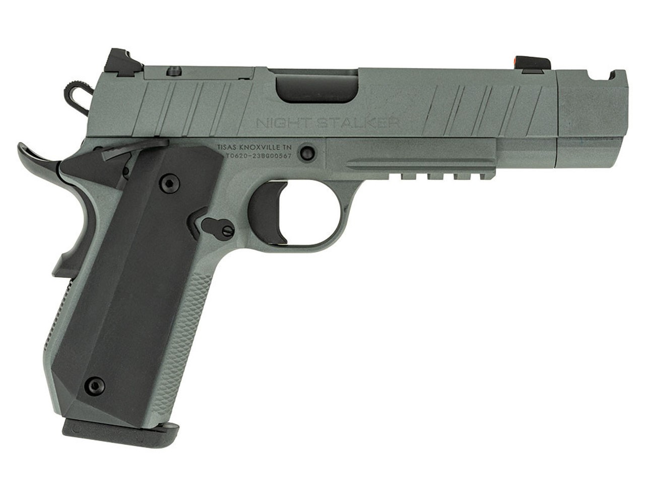 Tisas 1911 Nightstalker SF-C Handgun 10mm Auto 10rd Magazine 4.25” Compensated Barrel Cerakote Grey Finish - No Credit Card Fees - Low, flat rate shipping