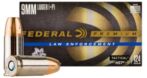 Federal 9mm+P 124gr HST Hollow Point Ammo - 50/Box