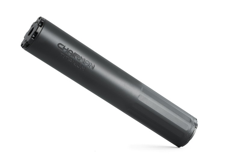 BOSS CHAIRMAN - 5/8X24 STANDARD END CAP 7.62 FULL LENGTH SILENCER HIGH PRESSURE LOADS STAINLESS NITRIDED CORESTANDARD END CAP NON-GAS BLOWBACK ACTION (BOLT GUN PISTON ETC) CH-15080-762-SS-58-SE-BLK