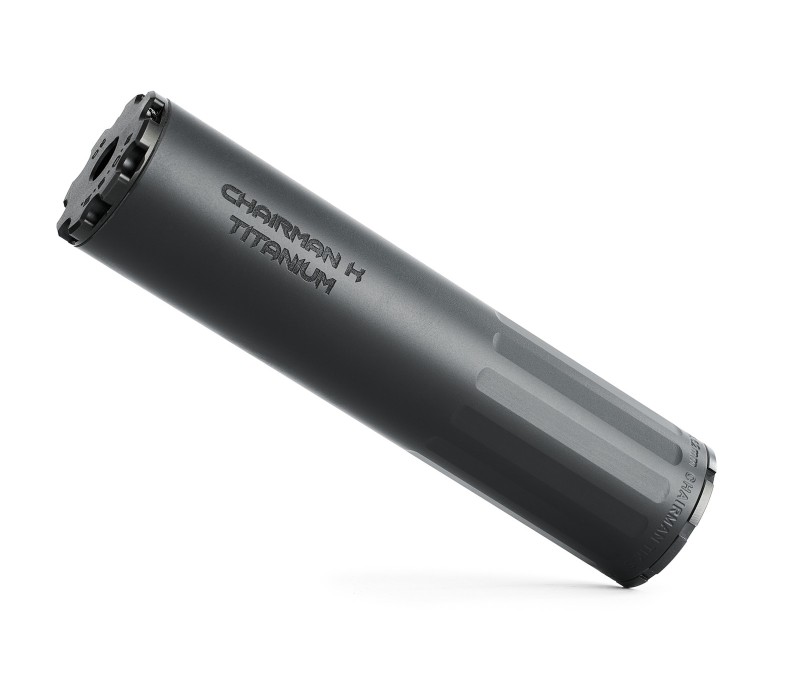 BOSS CHAIRMAN K - 5/8X24- STANDARD END CAP 7.62 COMPACT DUTY RATED SILENCER STAINLESS NITRIDED CORE STANDARD END CAP NON-GAS BLOWBACK ACTION (BOLT GUN PISTON ETC) CK-15060-762-SS-58-SE-BLK