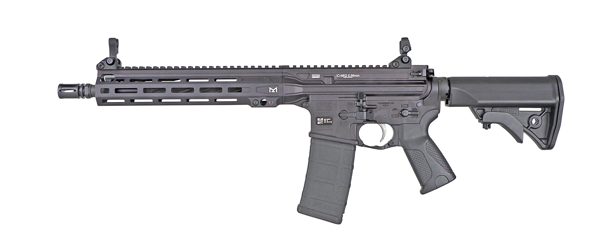 LWRC ICMKII SBR 5.56MM Black 12" Barrel