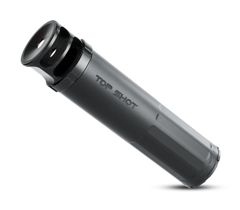 BOSS TOP SHOT - 5/8X24 6.5/6MM COMPACT COMPETITION SILENCER IDEAL FOR PRS NITRIDED STAINLESS CORE MUZZLE BREAK FOR MAXIMUM MUZZLE CONTROL REDUCED SOUND SUPPRESSION TS-15060-65-SS-58-BR-BLK