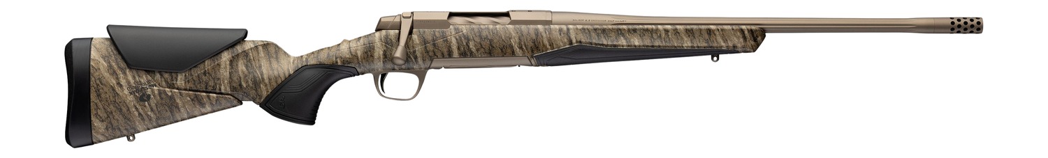 Browning 036147294 X-Bolt 2 Speed SPR Full Size 6.5 PRC 3+1 20" Smoked Bronze Cerakote Fluted Threaded Barrel, Smoked Bronze Cerakote Steel Drilled Tapped Receiver, Mossy Oak Bottomland Adj Vari-Tec