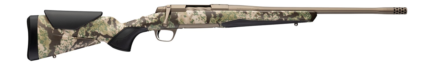 Browning 036139218 X-Bolt 2 Speed SPR Full Size 308 Win 4+1 18" Smoked Bronze Cerakote Fluted Threaded Barrel, Smoked Bronze Cerakote Steel Drilled Tapped Receiver, Kryptek Obskura Transitional Camo