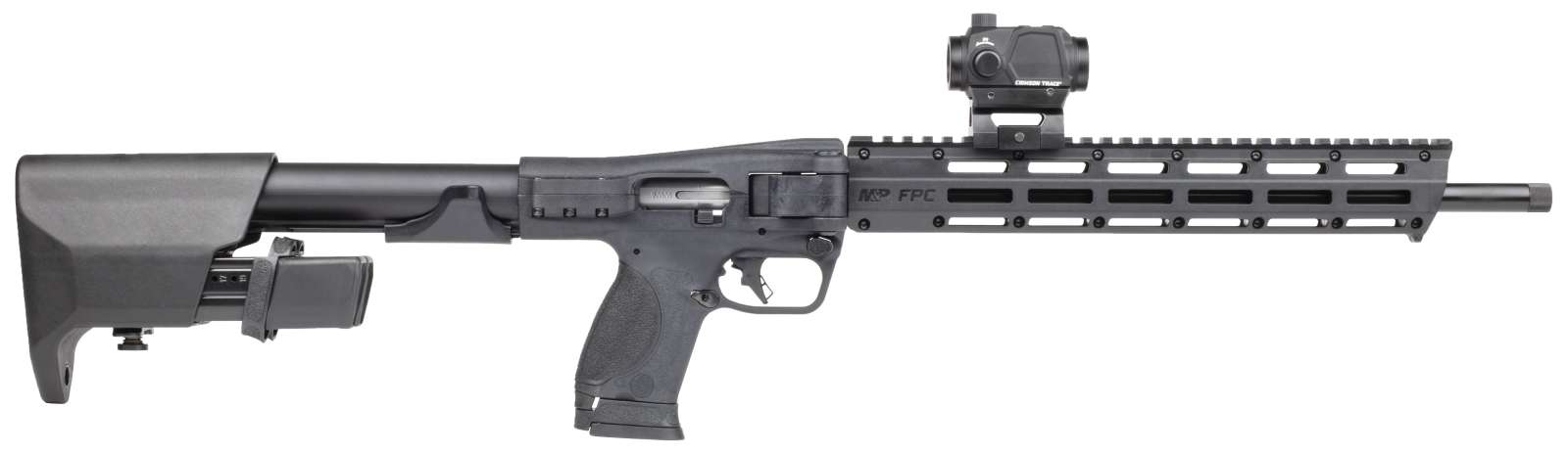 SMITH WESSON M FPC CRMSN TRACE 16.25" THRD MLOK O.R. 1-17RD 2-23RD MAGS CARRY BAG INCLUDED