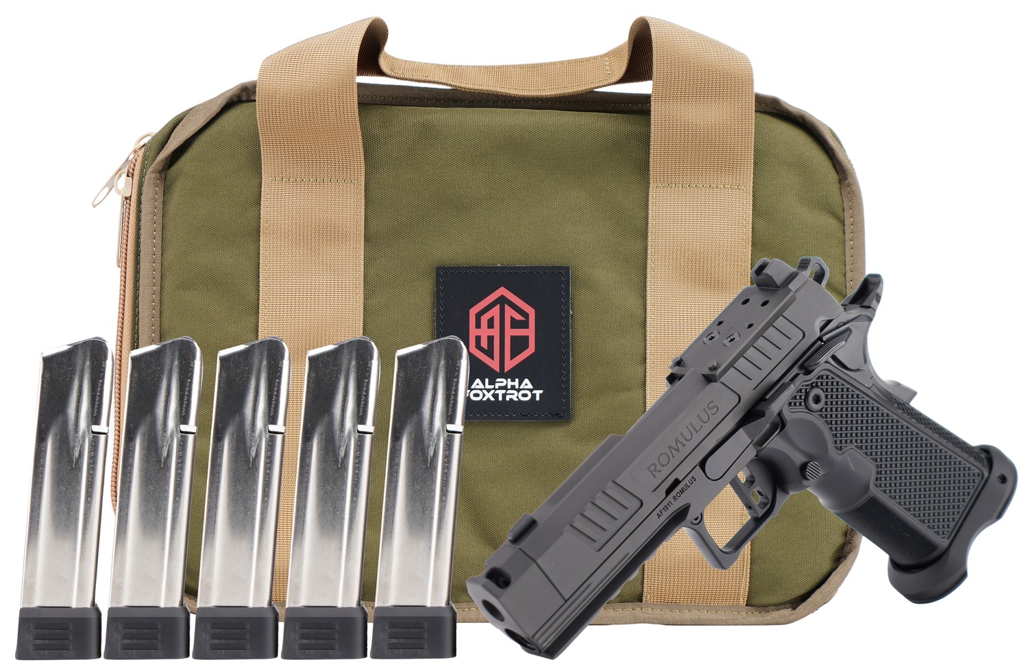 Alpha Foxtrot AF1911 Romulus 9mm 20+1 Black DLC Handgun
