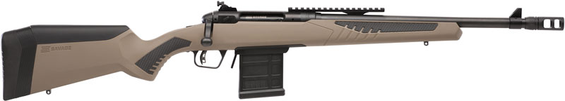 Savage 110 Scout 223 Rem Bolt Action Rifle - Black/FDE