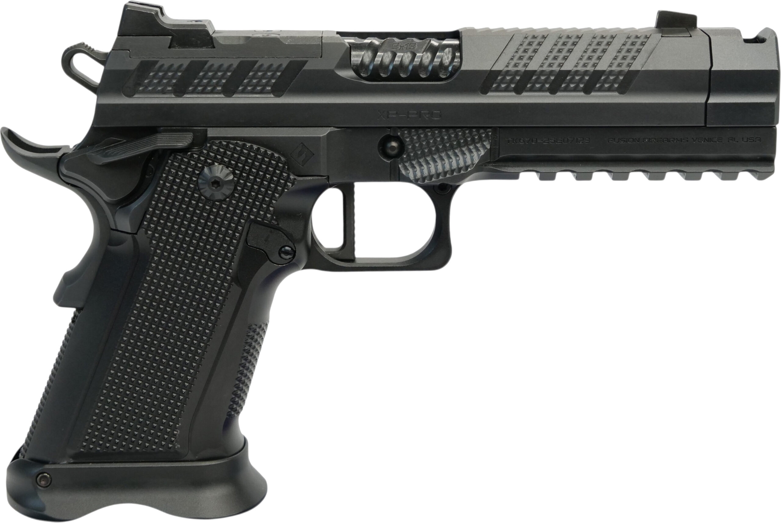 Fusion Firearms XPCMPTR 9mm Semi Auto Handgun, 17 Rounds, Black