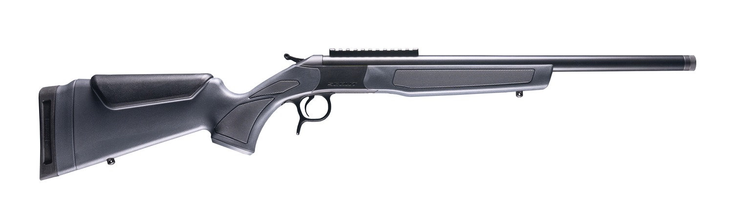 CVA CR4449 Scout 25 Creedmoor 1rd 16.50" Matte Blued Threaded Barrel Receiver w/DuraSight Rail, Stealth Gray Synthetic Stock