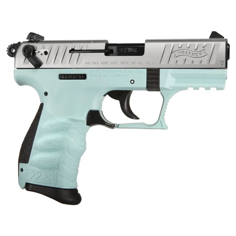 Walther P22Q Angel Blue/Silver 3.42" 22LR Pistol