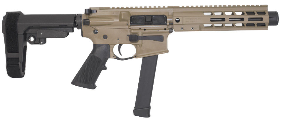 Brigade BM-9 9MM AR Pistol FDE SBA3 M-LOK Mini Can