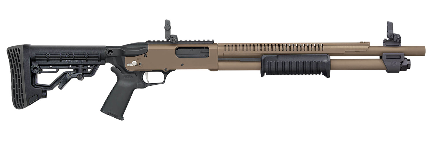 Mossberg 590R Cerakote 12GA Shotgun 18.5" 6+1 FDE