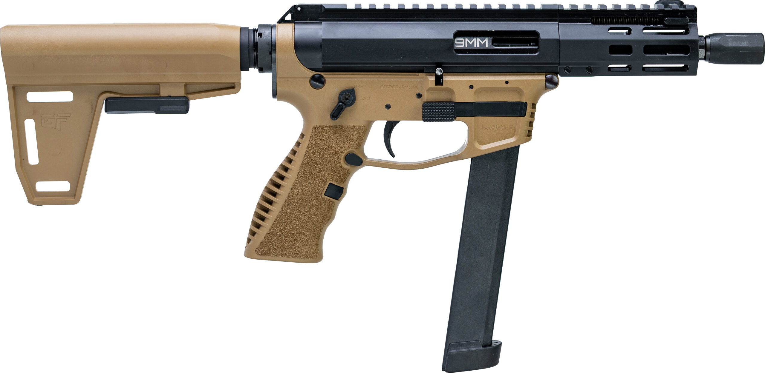 GForce Arms JAWBONE PST 9MM 33R FDE Handgun