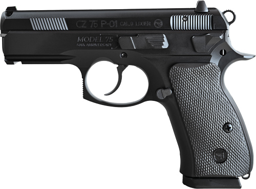 CZ 75 P-01 50th Anniversary 9mm Pistol, 15rd, Polycoat