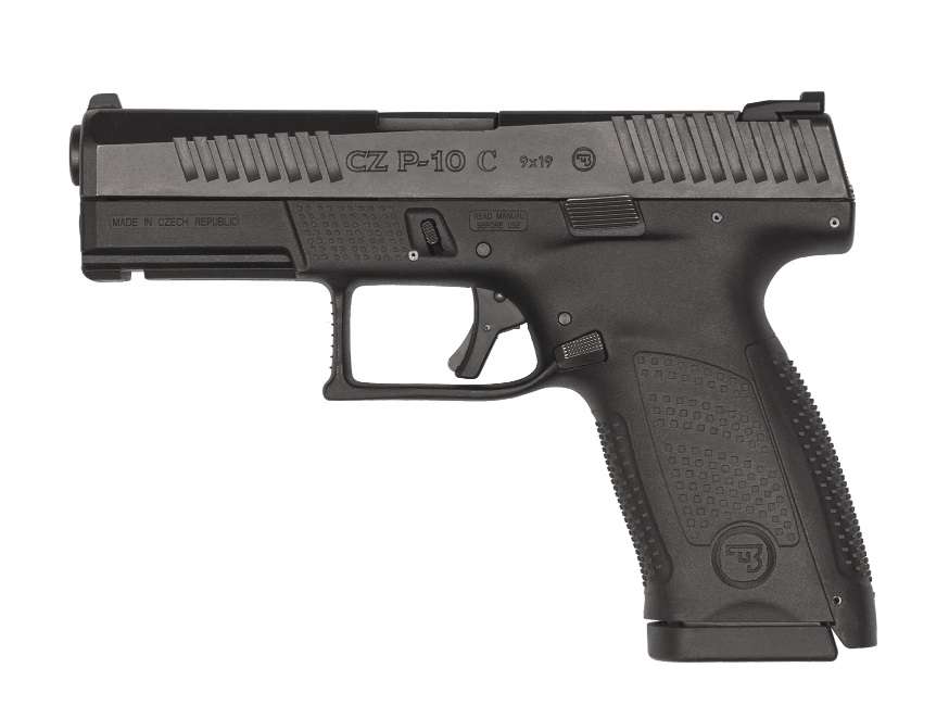 CZ P-10 C 9mm Pistol, 4" Barrel, Black, 15rd
