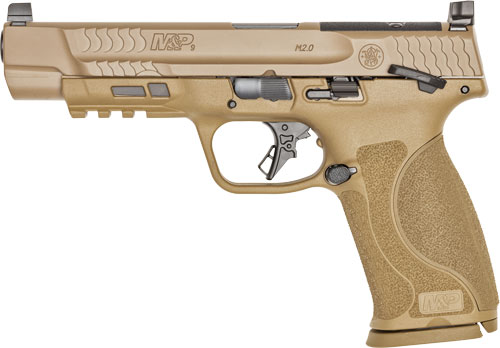 Smith Wesson M M2.0 9mm 5" Optic-Ready Pistol, FDE, 17-Round