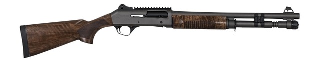Panzer Arms PAM4TSDGNWS M4 12 Gauge Semi-Auto 3" 5+1 18.50" Disruptive Gray Barrel Aluminum Receiver w/Picatinny Rail, Fixed Turkish Walnut Stock