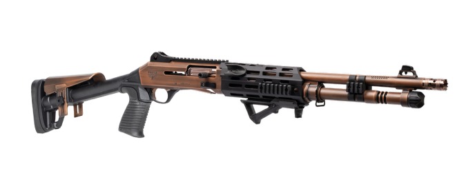 Panzer Arms M4 Pro AI Semi-Auto Shotgun, Distressed Copper, 18.5" Barrel