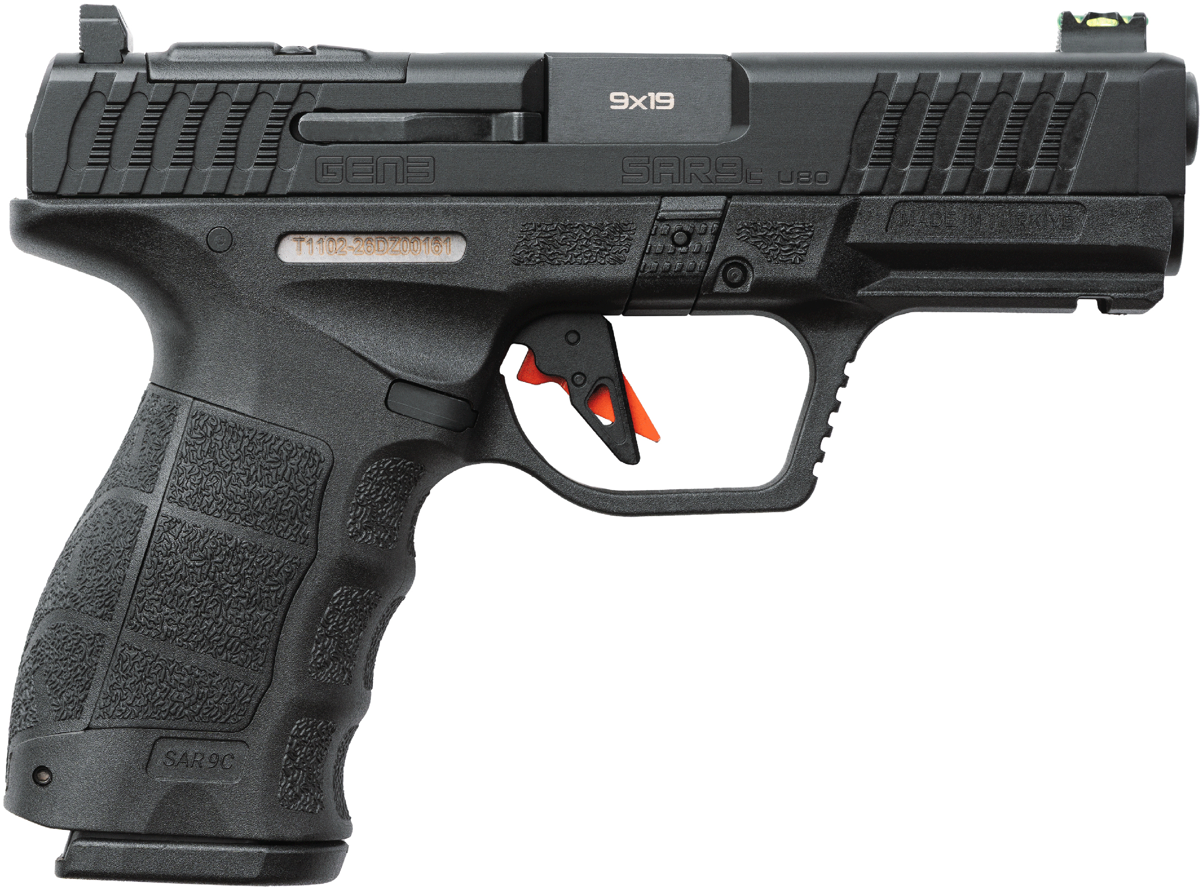 SAR Arms SAR9 9mm Compact Gen3 U-80 15RD