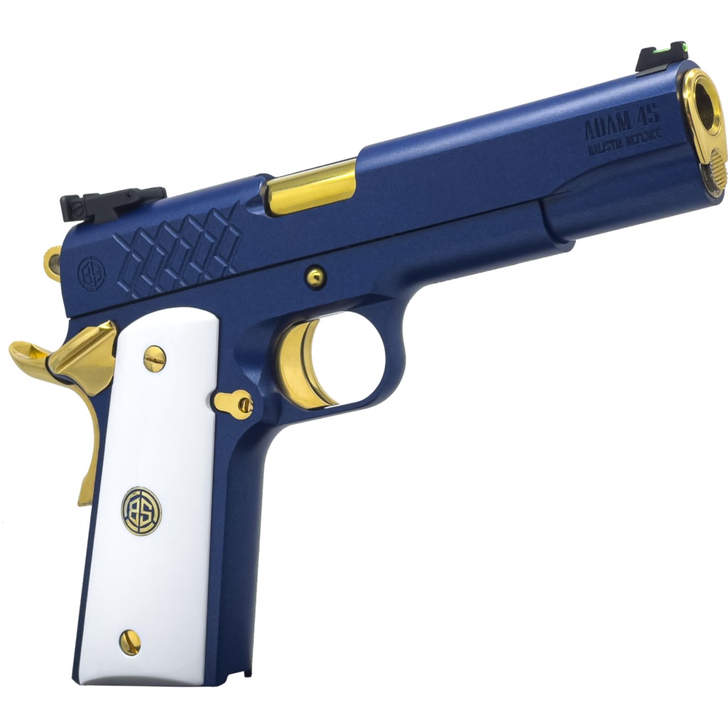 Dickinson Adam 1911 Sapphire 45 ACP 8+1 5" Gold Barrel