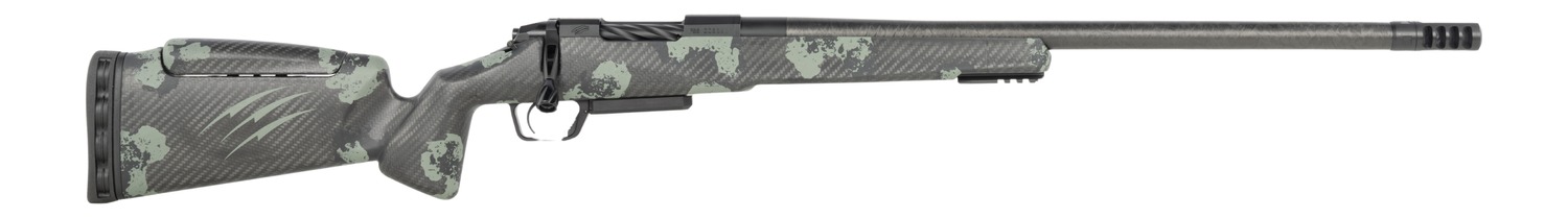 Fierce Firearms RIVSCX7PRC22BF Carbon Rival XP 2.0 7mm PRC 3+1 22" Carbon Fiber Match Grade Barrel, Black Cerakote Stainless Steel Drilled Tapped Receiver, Forest Camo Push Button Adj Cheek Piece Ca