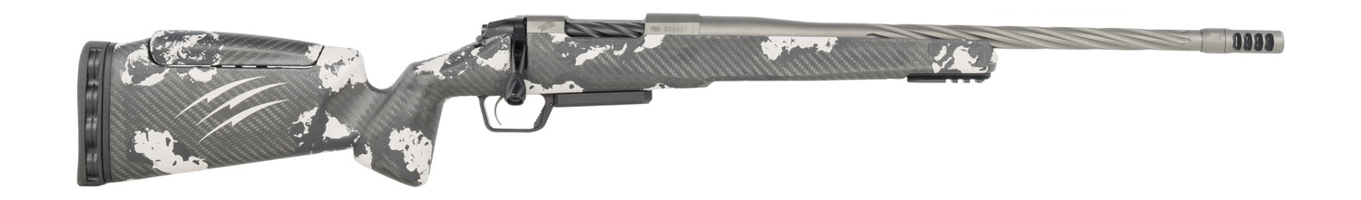 Fierce Firearms RIVSSX22CM18GP Twisted Rival XP 2.0 22 Creedmoor 3+1 18" Glacier Cerakote Spiral Fluted Threaded Barrel, Stainless Steel Drilled Tapped Receiver, Arca Rail Forend, Phantom Camo Push