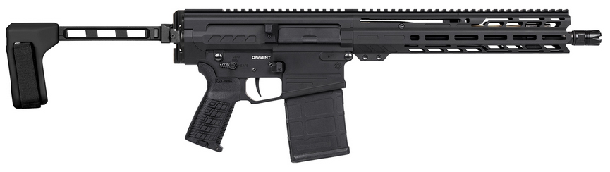 CMMG DISSENT MK3 Braced .308 Win 12.5" Pistol Armor Black