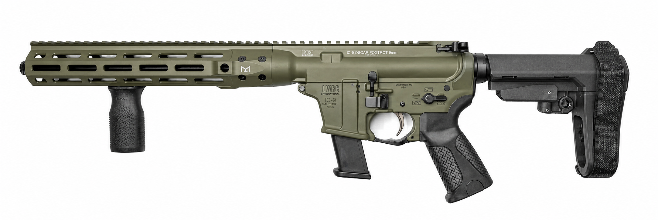 LWRC IC-9 OSCAR FOXTROT 9MM 8.5IN BARREL 10RD ODG ICO9ODG13
