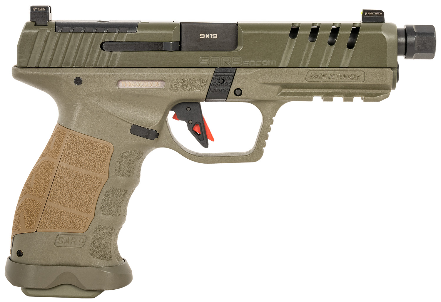 SAR Arms SAR9 SOCOM 9mm ODG 5.2" Threaded Barrel